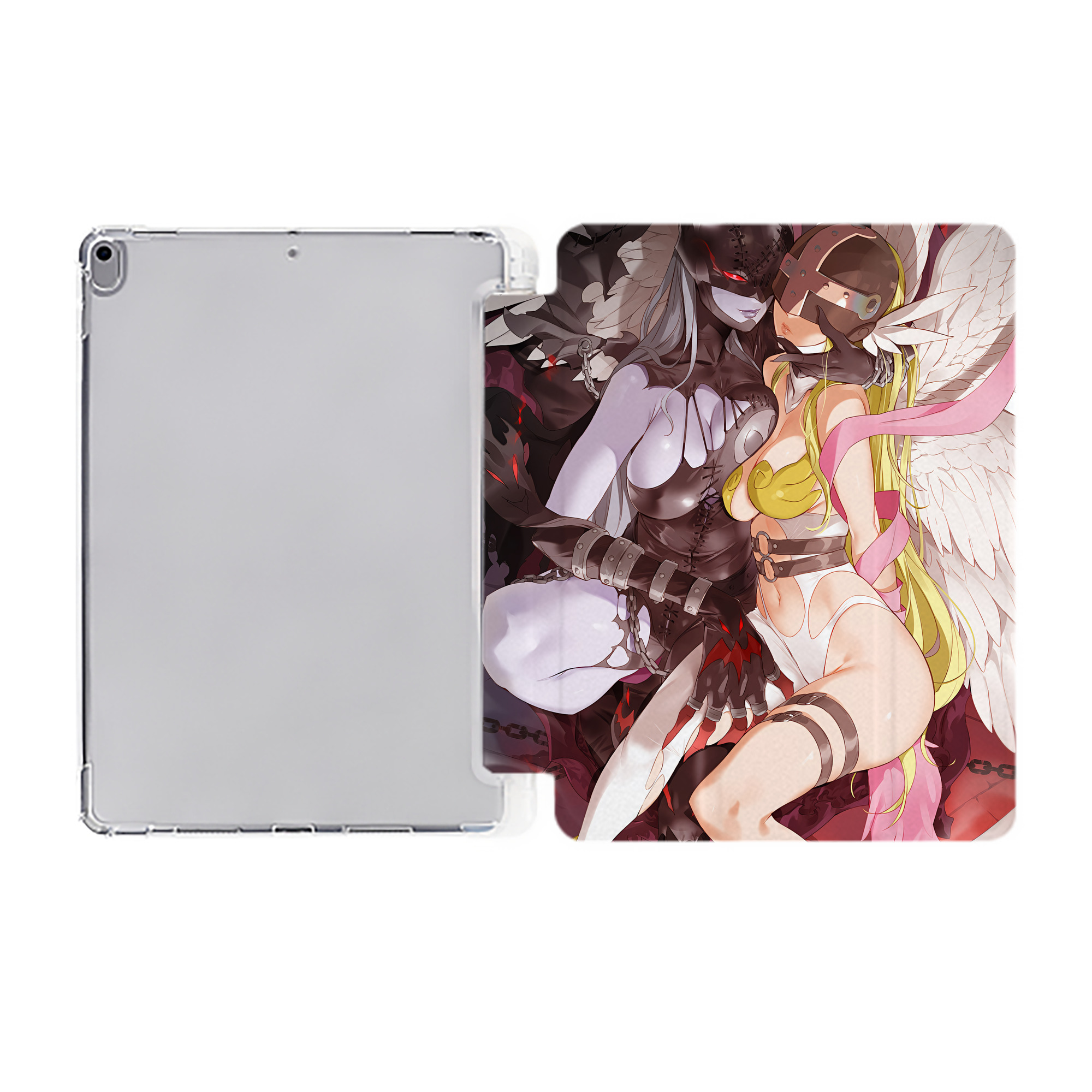 （画像用） Digimon デジタルモンスター/デジモン IPad ケース ペン収納付き 三つ折りスタンド PUレザー×シリコン 対応機種9.5/10.5/10.9インチ